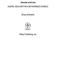 cover of the book Secrets and Lies: Digital Security in a Networked World