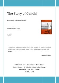 cover of the book The story of Gandhi