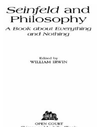 cover of the book Seinfeld and philosophy: a book about everything and nothing