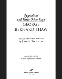 cover of the book Pygmalion and Three Other Plays