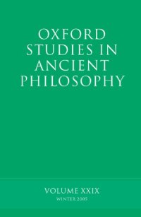 cover of the book Oxford studies in ancient philosophy. Volume XXIX