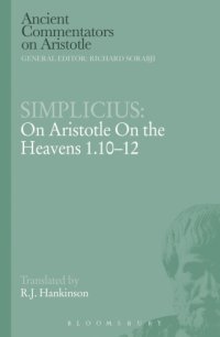 cover of the book On Aristotle On the heavens 1.10-12