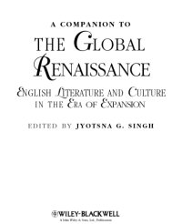 cover of the book A companion to the global Renaissance: English literature and culture in the era of expansion