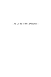 cover of the book The code of the debater: introduction to policy debating