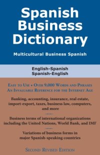 cover of the book Spanish business dictionary, English - Spanish, Spanish-English: multicultural business Spanish