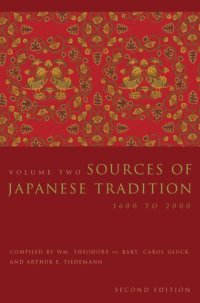 cover of the book Sources of Japanese tradition. Volume two, 1600-2000