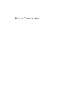 cover of the book Zoos in postmodernism: signs and simulation