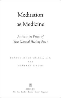 cover of the book Meditation As Medicine: Activate the Power of Your Natural Healing Force