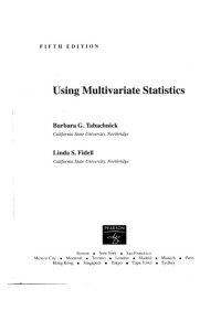 cover of the book Using multivariate statistics