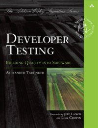 cover of the book Developer testing building quality into software