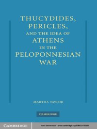 cover of the book Thucydides, Pericles, and the Idea of Athens in the Peloponnesian War