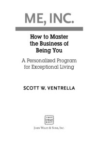 cover of the book ME, Inc., how to master the business of being you: a personalized program of exceptional living