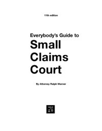 cover of the book Everybody's guide to small claims court