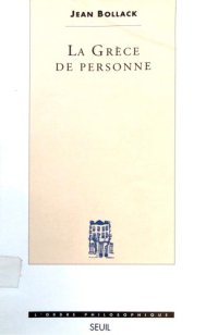 cover of the book La Grèce de personne : les mots sous le mythe