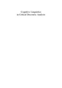 cover of the book Cognitive linguistics in critical discourse analysis: application and theory