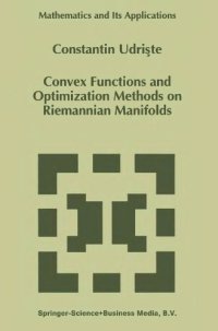 cover of the book Convex functions and optimization methods on Riemannian manifolds