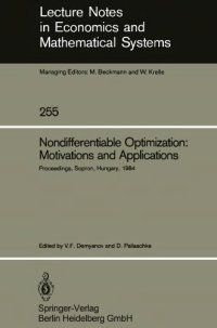 cover of the book Nondifferentiable optimization: motivations and applications