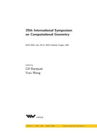 cover of the book 35th International Symposium on Computational Geometry (SoCG 2019)