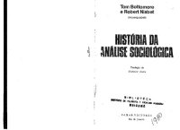 cover of the book História da Análise Sociológica