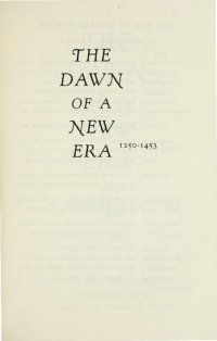 cover of the book The Dawn of a New Era, 1250-1453