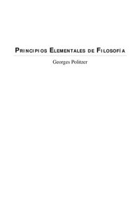 cover of the book PRINCIPIOS ELEMENTALES DE FILOSOFÍA