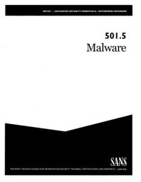 cover of the book SEC501.5: Malware