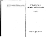 cover of the book Thucydides: Narrative and Explanation