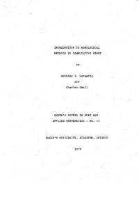 cover of the book Introduction to Homological Methods in Commutative Rings