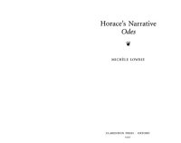 cover of the book Horace's Narrative Odes