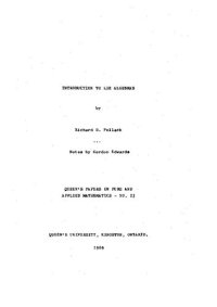 cover of the book Introduction to Lie Algebras