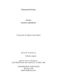 cover of the book Cuatro lecturas talmúdicas