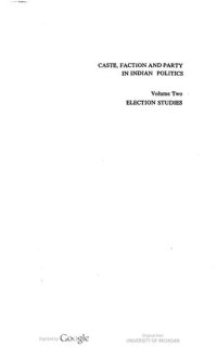 cover of the book Caste, Faction and Party in Indian Politics : Election Studies