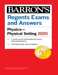 cover of the book Miriam Lazar Regents Exams and Answers Physics Physical Setting 2020 Albert S Tarendash Barron's Regents NY 2020