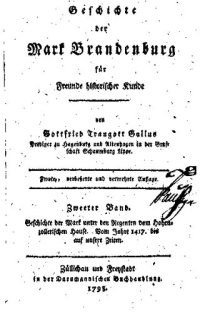 cover of the book Geschichter der Mark Brandenburg für Freunde historischer Kunde