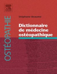 cover of the book Dictionnaire de medecine osteopathique