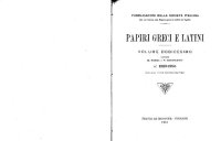 cover of the book Papiri greci e latini