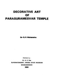 cover of the book Decorative art of Parasuramesvar temple