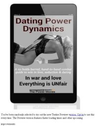 cover of the book Dating Power Dynamics(Premium Articles)