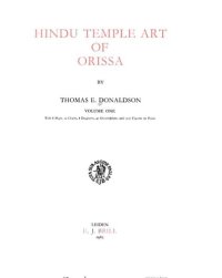 cover of the book Hindu temple art of Orissa Vol. 1.