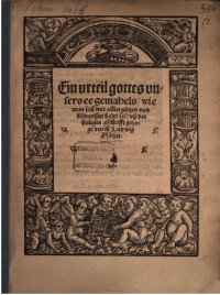 cover of the book Ein urteil gottes unsers ee gemahels, wie man sich mit allen götzen und bildnussen halten sol: uß der heiligen gschrifft gezogen