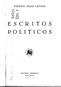 cover of the book Escritos políticos