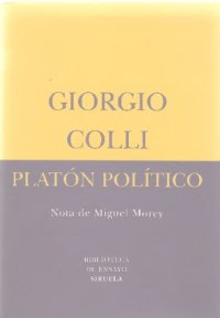 cover of the book Platón político