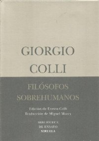 cover of the book Filósofos sobrehumanos