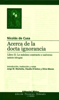 cover of the book Acerca de la docta ignorancia. Libro II