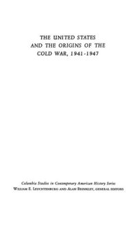 cover of the book The United States and the Origins of the Cold War, 1941-1947