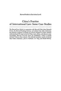 cover of the book China's Practice of International Law Some Case Studies