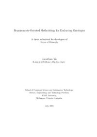 cover of the book Requirements-Oriented Methodology for Evaluating Ontologies