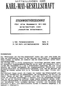 cover of the book Stichwortverzeichnis für die Nummern 81-90 der Mitteilungen der KMG