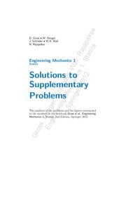 cover of the book Engineering Mechanics 1, Statics Solutions