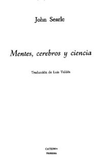 cover of the book Mentes, Cerebros y Ciencia